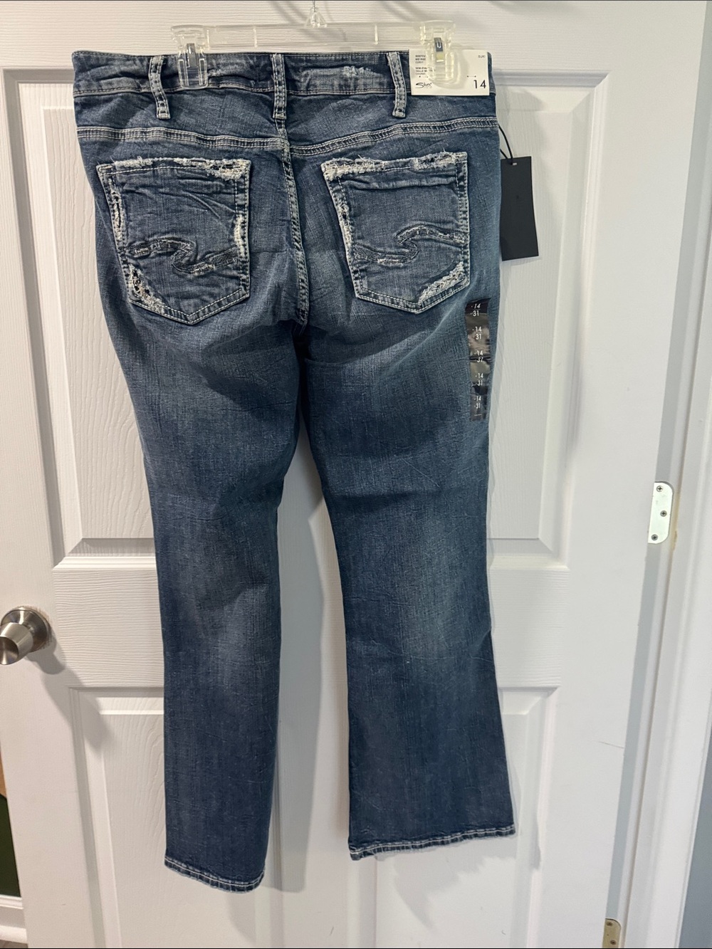 Silver Jeans Women's Washed Blue Boot Cut Jeans - Picture 3 of 5